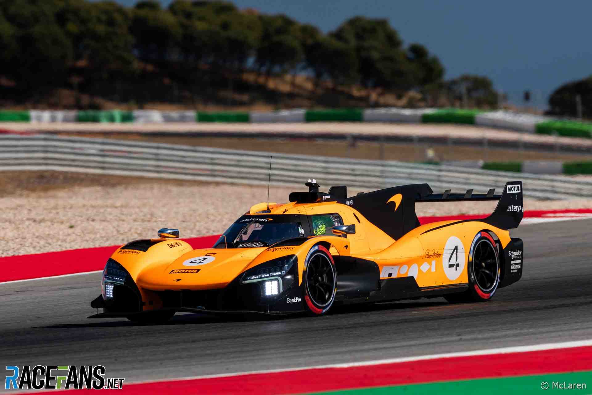 Ландо Норрис протестировал гиперкар McLaren WEC на трассе Альгарве
