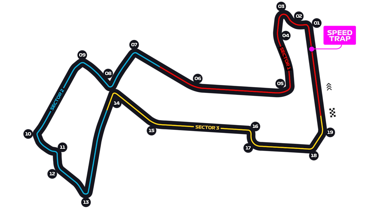 Официальная схема трассы Marina Bay Street Circuit