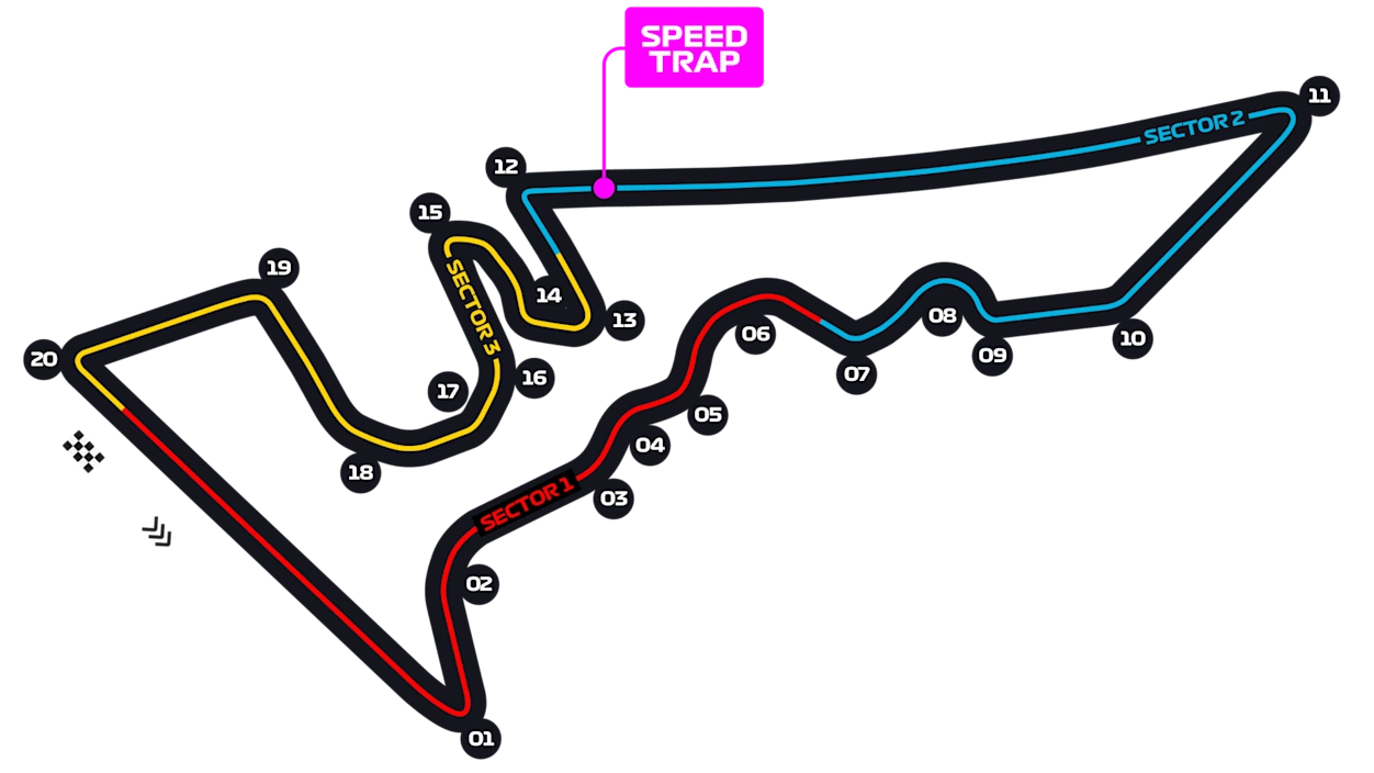 Официальная схема трассы Circuit of the Americas