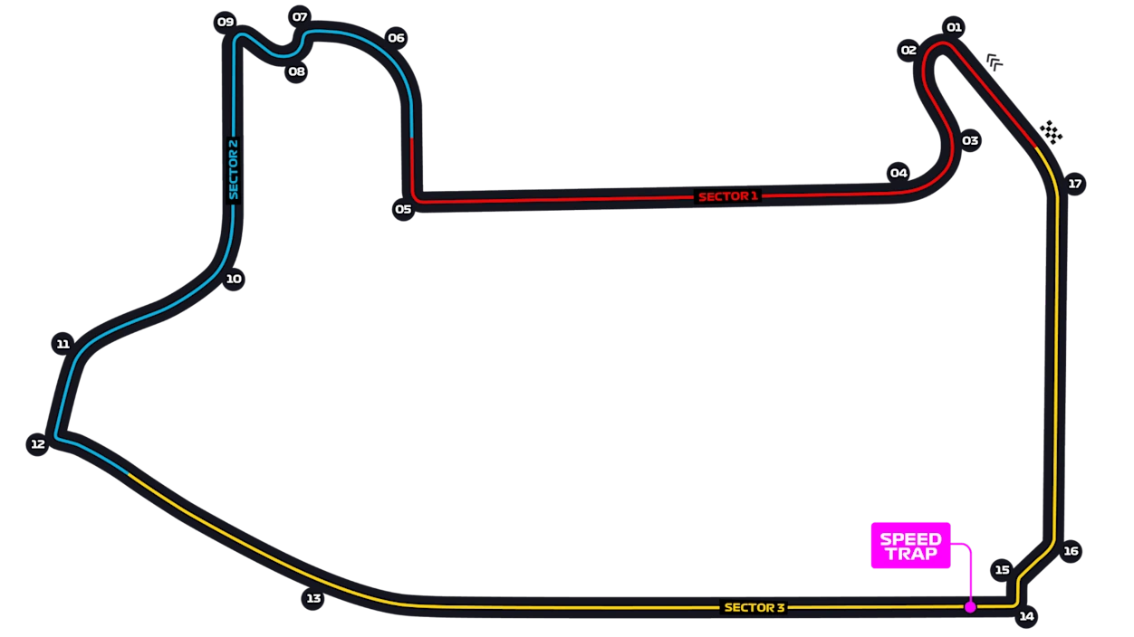 Официальная схема трассы Las Vegas Strip Street Circuit